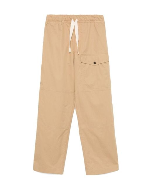 Dries Van Noten Natural Drawstring Wide-Leg Trousers for men