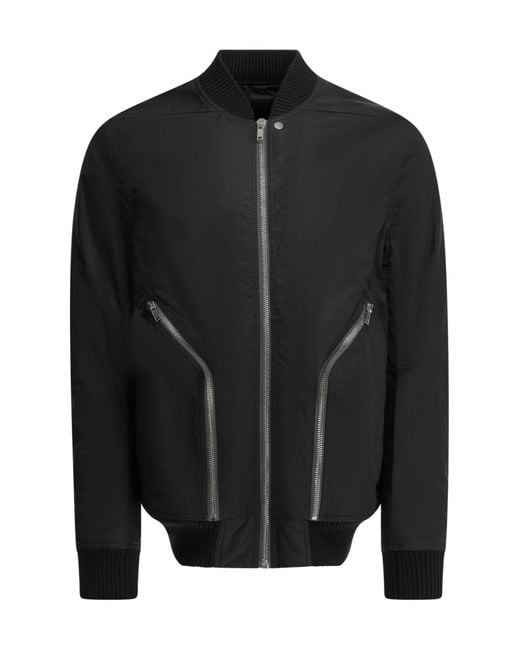 Rick Owens Black 'Heizer Flight' Bomber Jacket for men