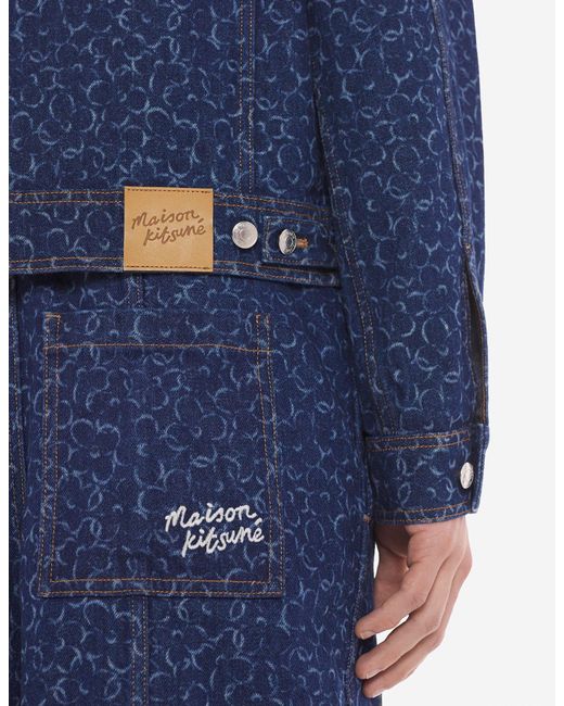 Maison Kitsuné Blue Maison Kitsuné Buttoned Denim Jacket for men