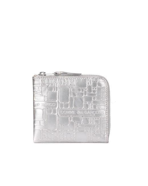 Comme des Garçons White 'Embossed Logo' Wallet