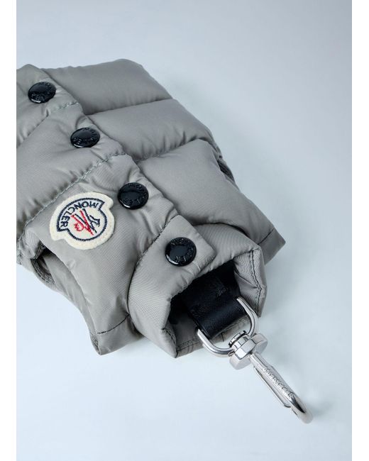 Moncler Gray Gilet-Shaped Key Ring for men
