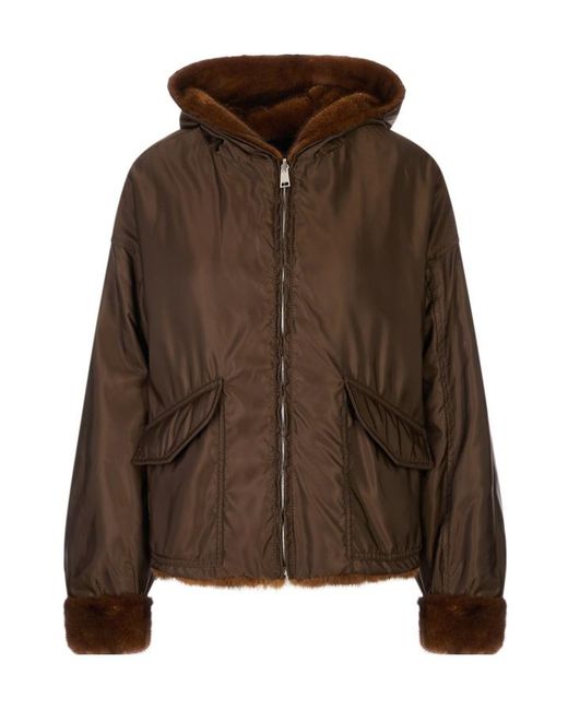 Blancha Brown Reversible Fur