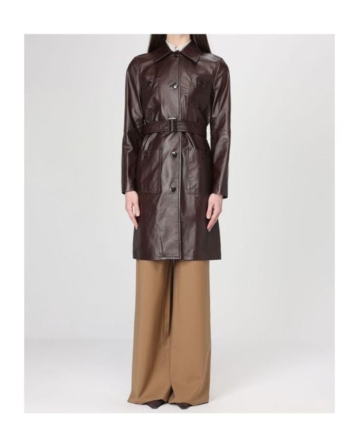Max Mara Brown Studio Amaca Belted Coat