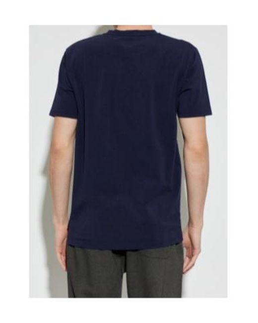 Moschino Blue Bear-Printed Short Sleeved T-Shirt for men