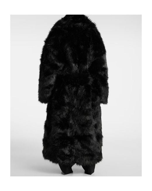 Entire studios Black Vast Faux Fur Coat