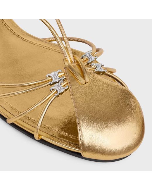 Céline Metallic Cocktail Sandal