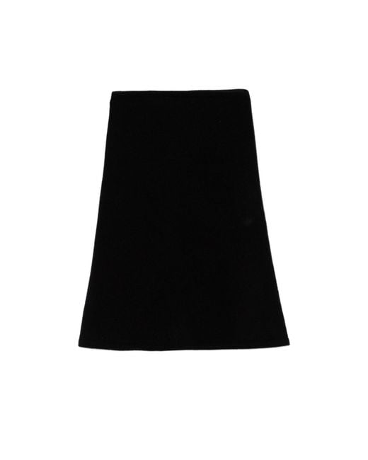 Rick Owens Black Cowl Slip-On Wool Scarf