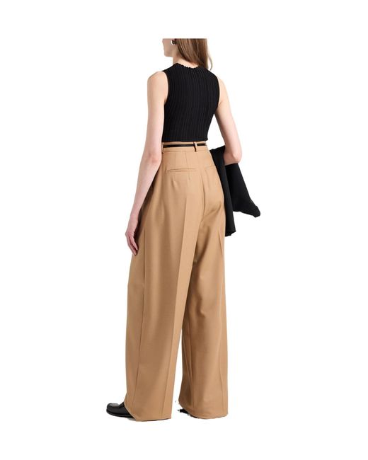 Sportmax Natural Loose Trousers