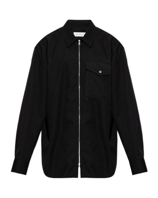 Dries Van Noten Black Long-Sleeved Shirt for men
