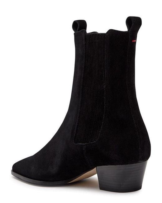 Aeyde Black Agata 35 Suede Ankle Boots