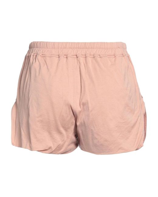 Rick Owens Pink Blush Shorts & Bermuda Shorts Cotton