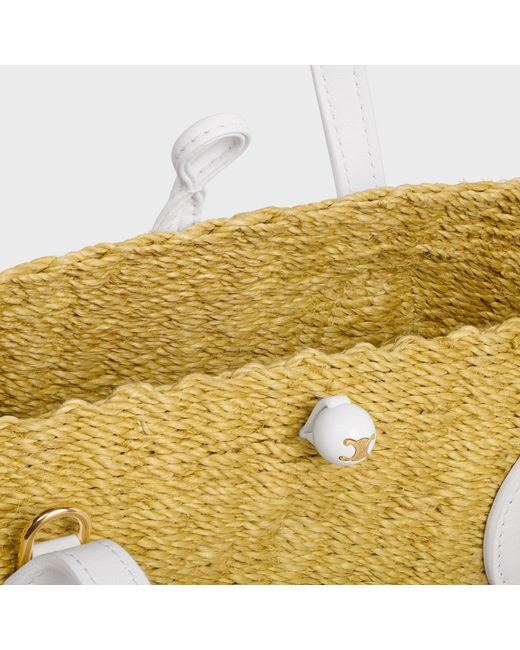 Céline Natural Small Triomphe Beads Basket
