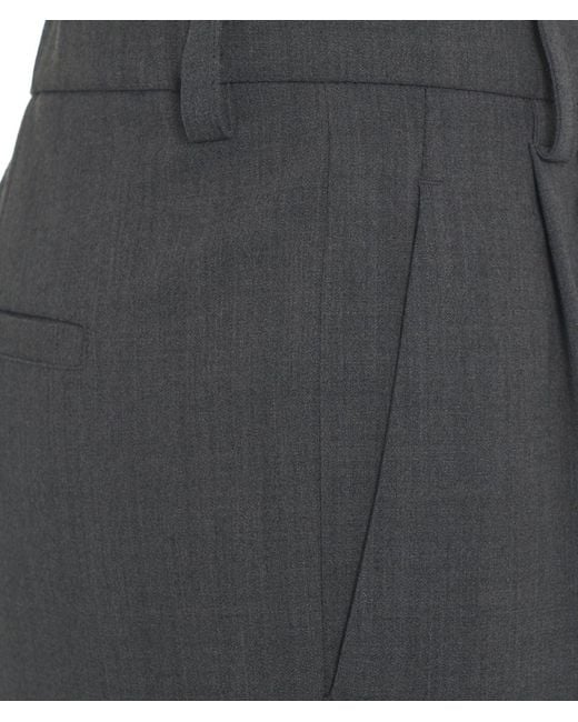 Herno Gray High-Waisted Cargo Tailored Trousers