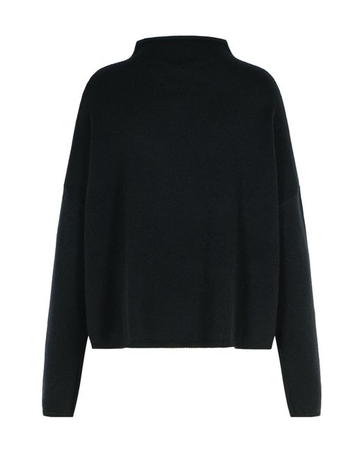 Lisa Yang Black Sandy Boat-Neck Knitted Sweater