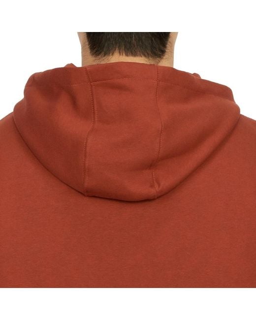 Barbour Orange Logo-Embroidered Cotton Hoodie for men