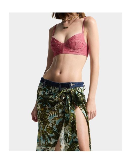 DSquared² Pink Denim Bra