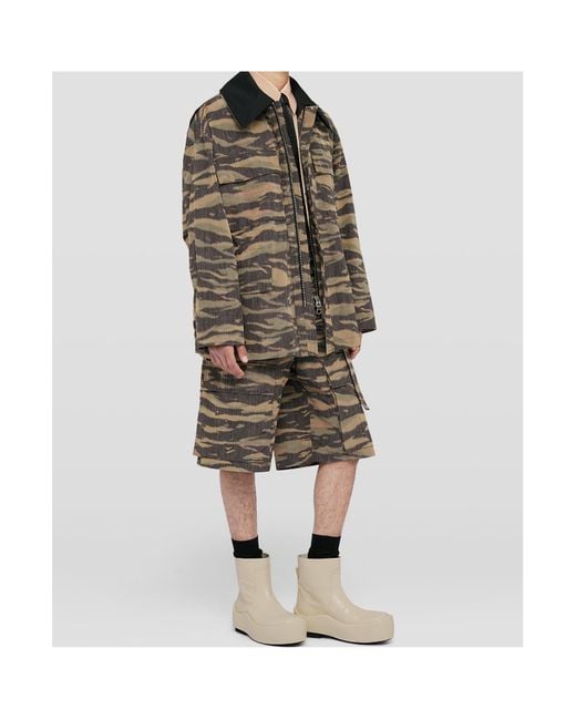 Jil Sander Brown Printed Jacket for men