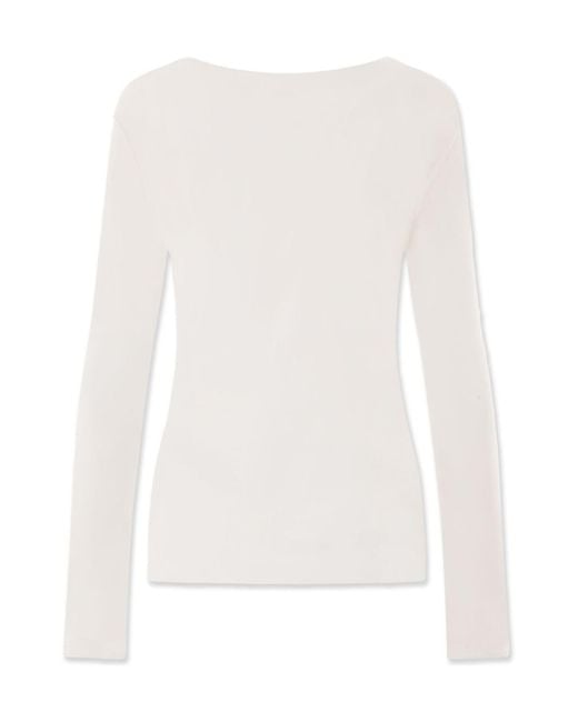 Yohji Yamamoto White Cut-Out Cotton Top