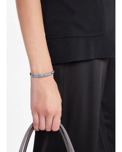 Tory Burch White Icon Pavé Cuff Bracelet