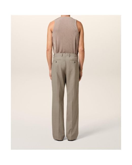 AMI Gray Ami Straight Tailored Trousers for men