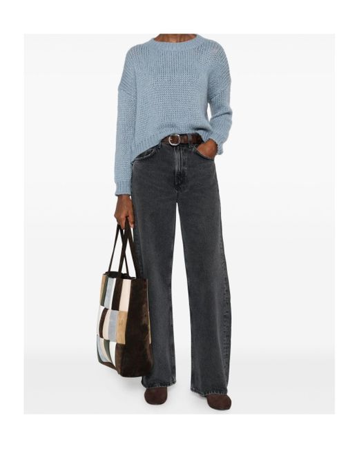 Agolde Blue Low Curve Tapered Jeans