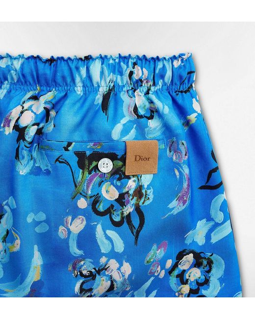 Dior Blue Iviera Shorts for men