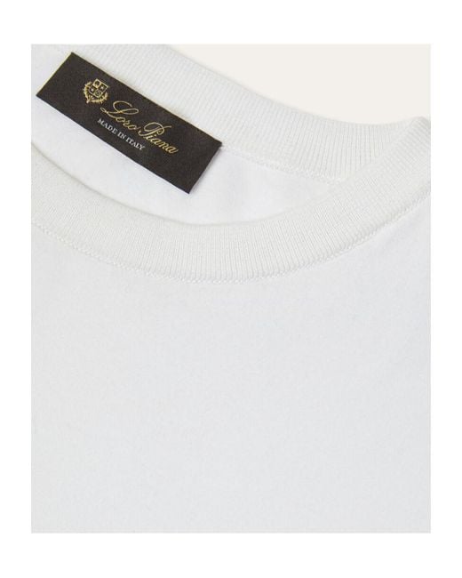 Loro Piana White Short Sleeved Crewneck T-Shirt