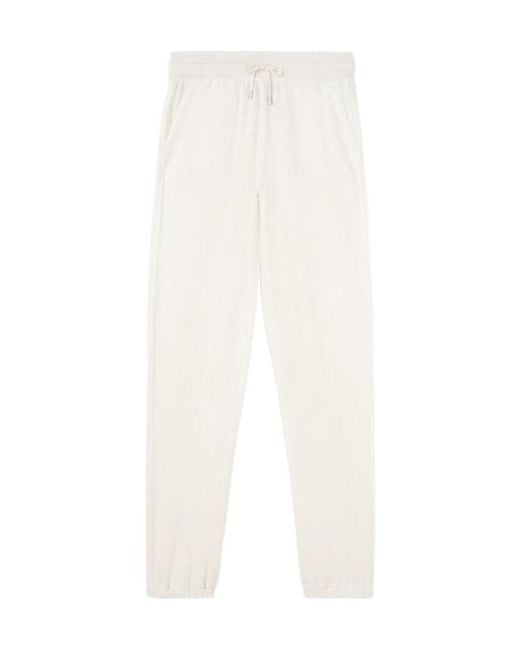 Loro Piana White Straight-Leg Drawstring Knitted Trousers