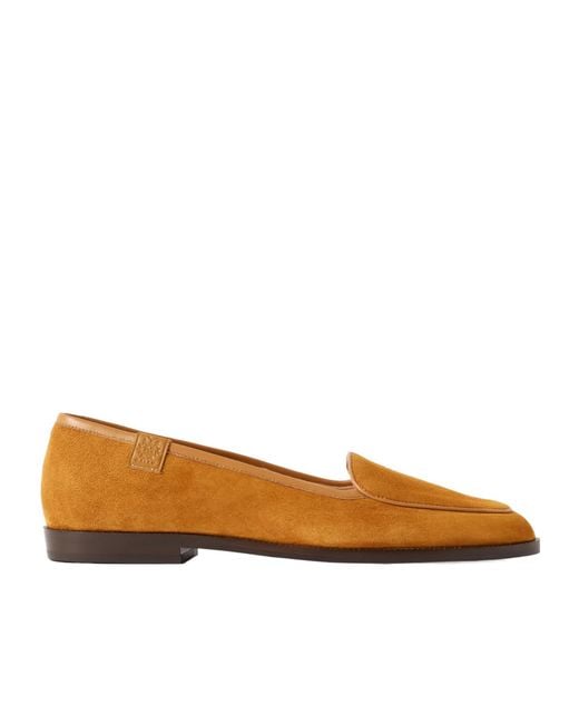 Bally Brown Apricot Toe Suede Shoes