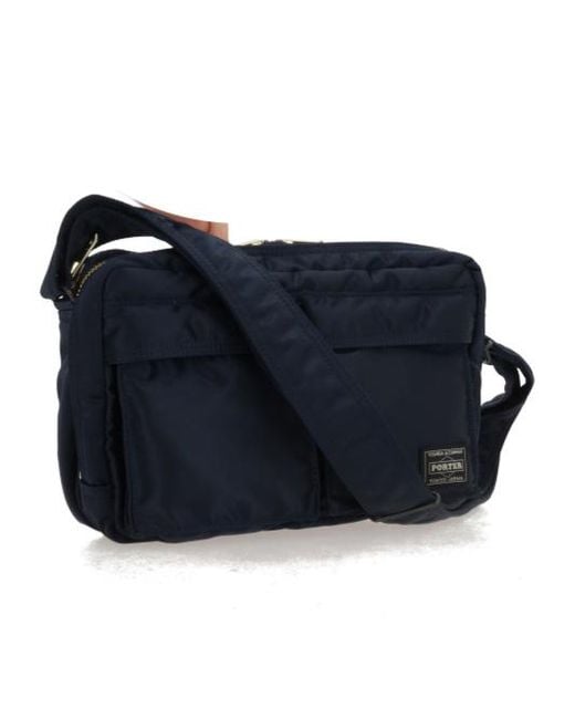 Porter-Yoshida and Co Blue Zipper Shoulder Bag for men