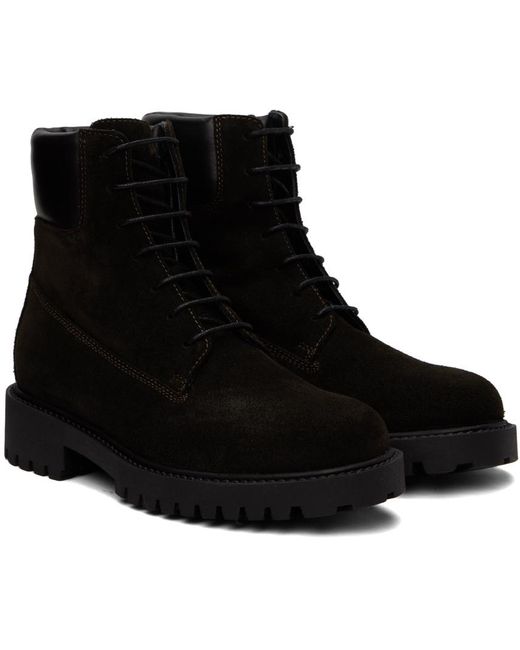 Totême Brown Round-Head Short Boots
