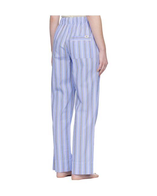 Tekla Blue Drawstring Pajama Pants for men