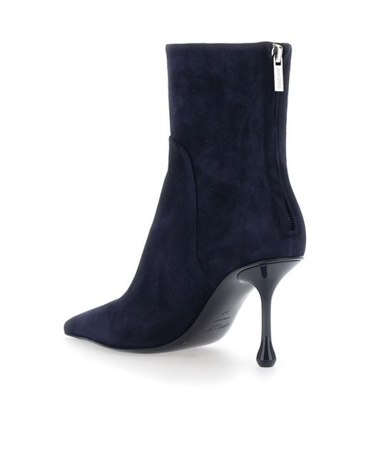 Jimmy Choo Blue Cycas Ab 80 High-Heeled Ankle Boots