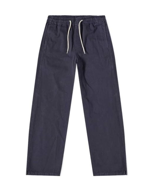 A.P.C. Blue Elasticated Drawstring Waist Pants for men