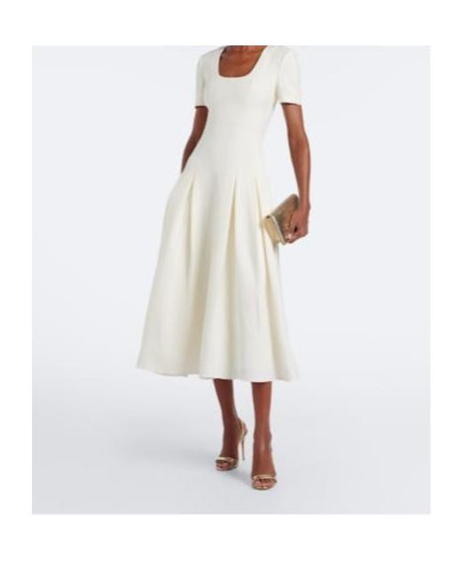 Roland Mouret White Wool And Silk Cocktail Dress
