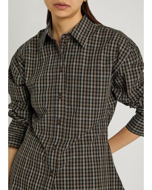 Rohe Gray Checked Cotton Shirt
