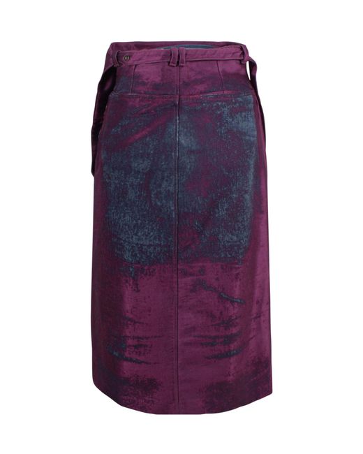 DIESEL Purple Belt Loop Midi Skirt