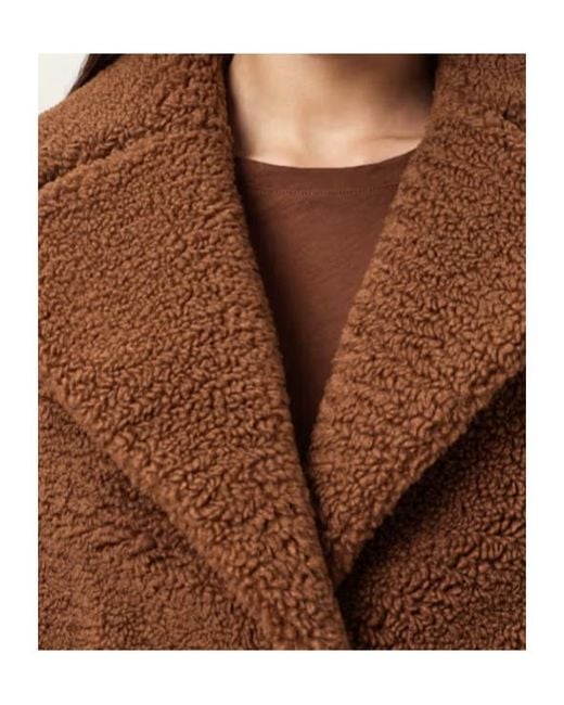 AllSaints Brown Eddie Faux Shearling Jacket