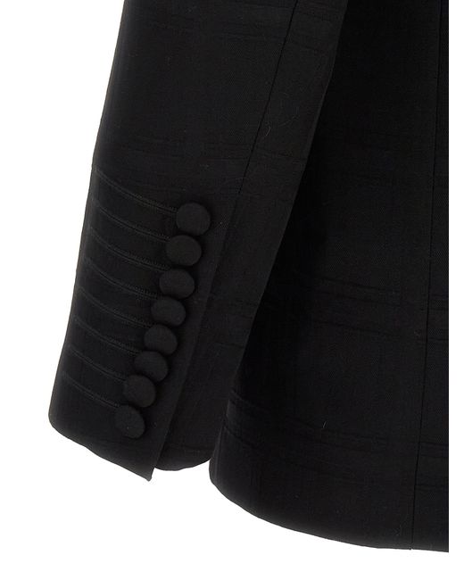 Etro Black Double-Breasted Tailored Blazer for men