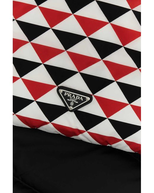 Prada White Collision Color Double-Sided Scarf for men