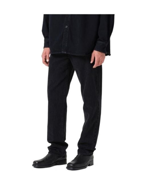 Agolde Black Waldon Straight-Leg Jeans for men