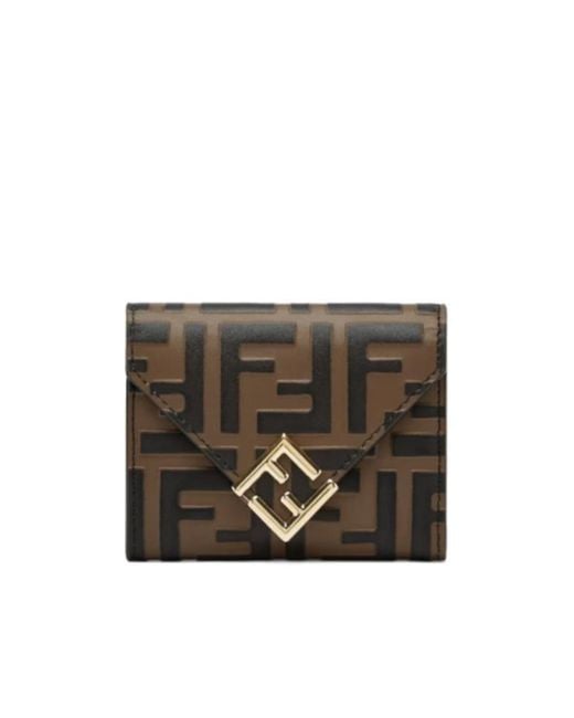 Fendi Multicolor Ff Monogrammed Tri-Fold Wallet