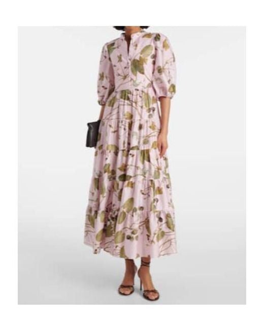 Erdem Pink Floral Cotton Shirt Dress