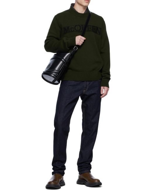 McQueen Brown Round-Headed Boots for men