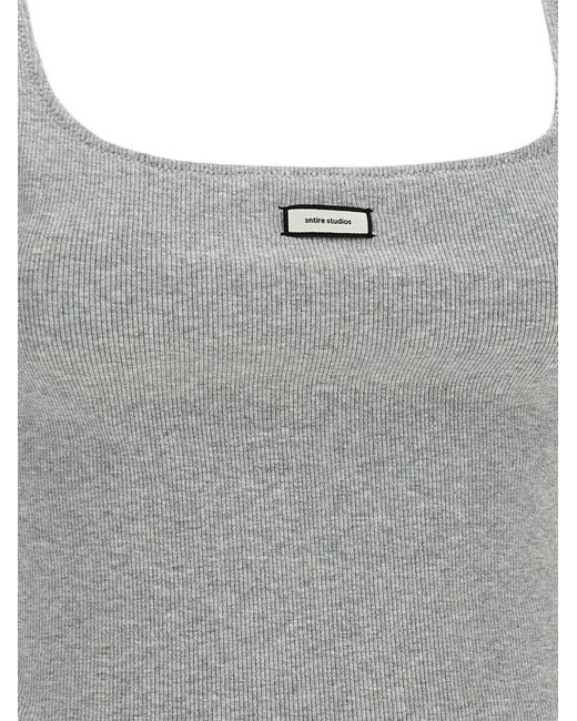 Entire studios Gray Lounge Ribbed Tank Top