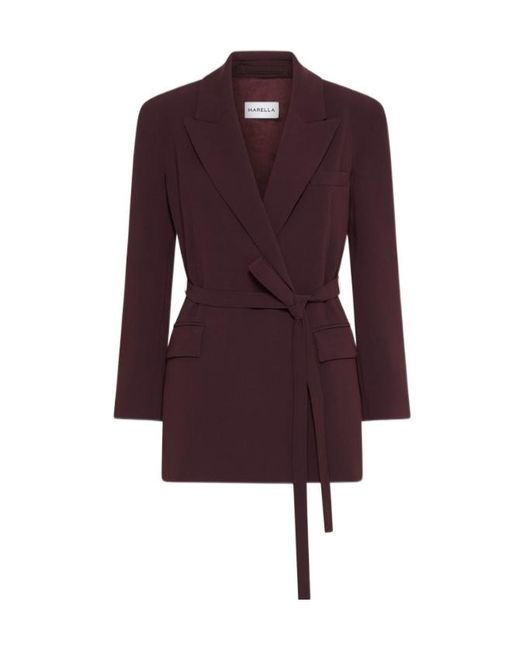 Marella Red Belted Cady Jacket