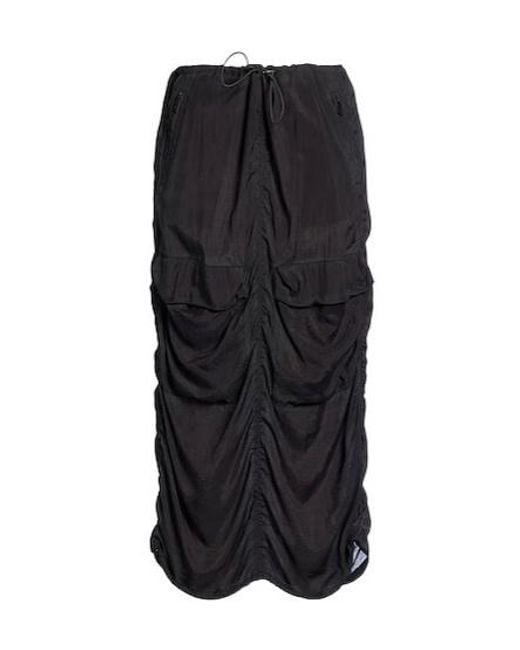 DIESEL Black Minimalist Ruched Skirt