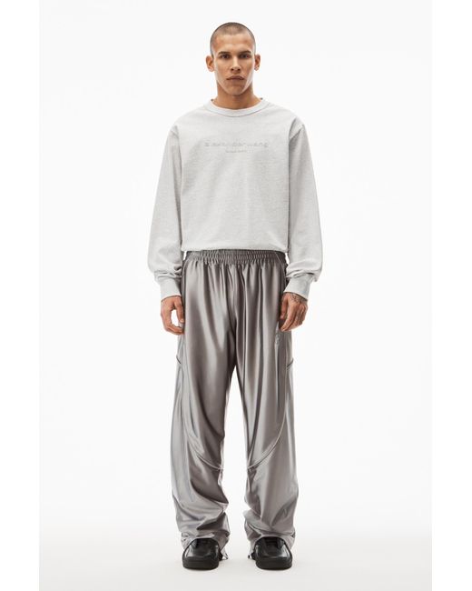 Alexander Wang White Puff Logo Long-Sleeved T-Shirt