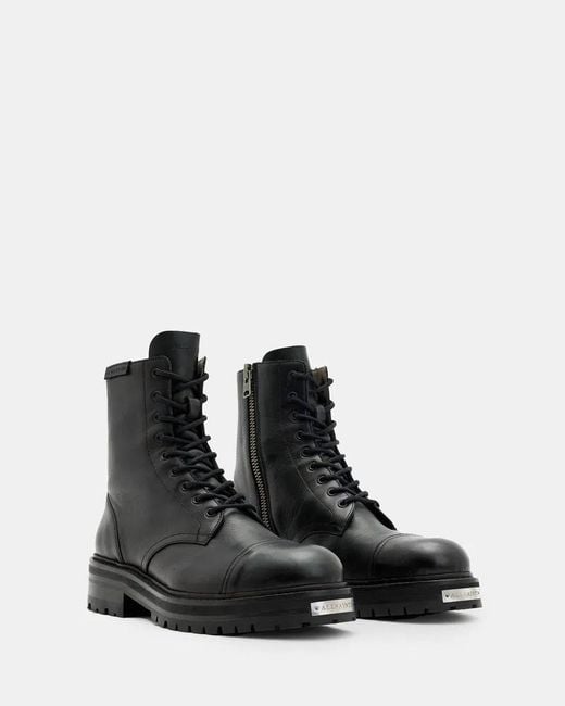AllSaints Black Hank Boots for men