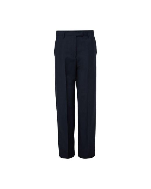 Miu Miu Blue Straight Wool Trousers
